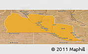 Political Panoramic Map of Cuangar, satellite outside