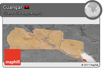 Satellite Panoramic Map of Cuangar, darken, desaturated