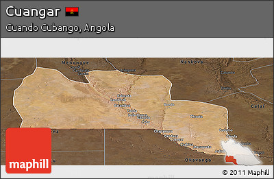 Satellite Panoramic Map of Cuangar, darken