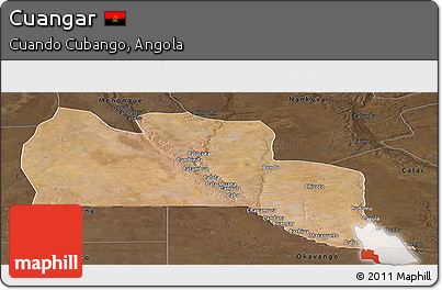 Satellite Panoramic Map of Cuangar, darken