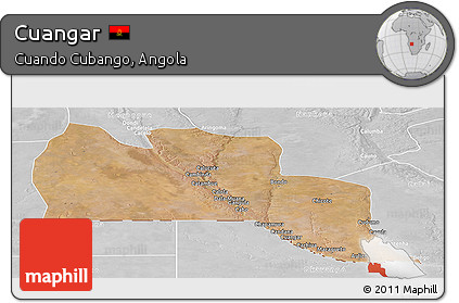Satellite Panoramic Map of Cuangar, lighten, desaturated