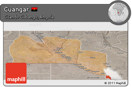Satellite Panoramic Map of Cuangar, semi-desaturated