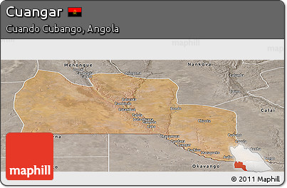 Satellite Panoramic Map of Cuangar, semi-desaturated