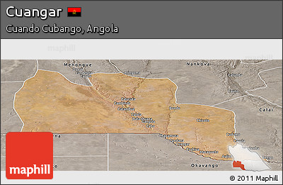 Satellite Panoramic Map of Cuangar, semi-desaturated