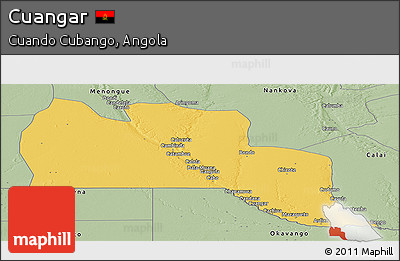 Savanna Style Panoramic Map of Cuangar