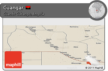 Shaded Relief Panoramic Map of Cuangar