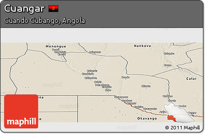Shaded Relief Panoramic Map of Cuangar