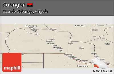 Shaded Relief Panoramic Map of Cuangar