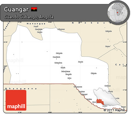 Classic Style Simple Map of Cuangar