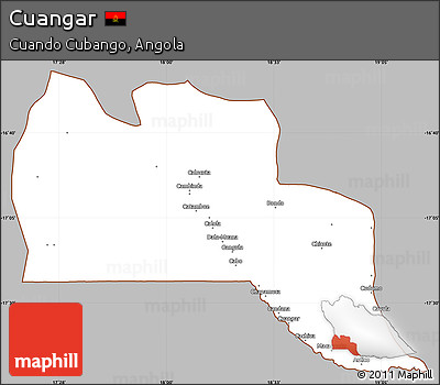 Gray Simple Map of Cuangar, cropped outside