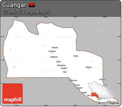 Gray Simple Map of Cuangar, cropped outside