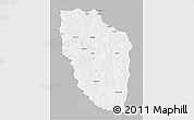 Gray 3D Map of Cuchi, single color outside