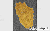 Physical 3D Map of Cuchi, darken, desaturated