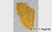 Physical 3D Map of Cuchi, lighten, desaturated
