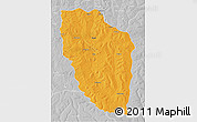 Political 3D Map of Cuchi, lighten, desaturated