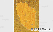 Political 3D Map of Cuchi, physical outside