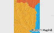 Political 3D Map of Cuchi