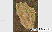 Satellite 3D Map of Cuchi, darken