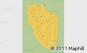 Savanna Style 3D Map of Cuchi, single color outside
