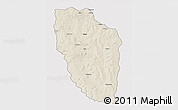 Shaded Relief 3D Map of Cuchi, cropped outside