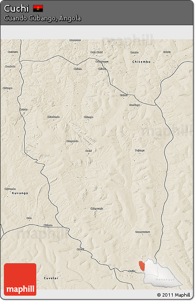 Shaded Relief 3D Map of Cuchi