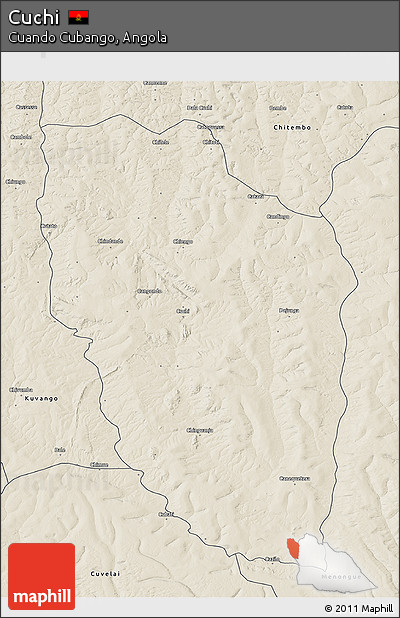 Shaded Relief 3D Map of Cuchi