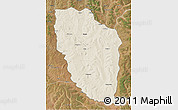 Shaded Relief 3D Map of Cuchi, satellite outside