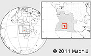 Blank Location Map of Cuchi, highlighted country, within the entire country
