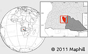 Blank Location Map of Cuchi, highlighted country, highlighted parent region