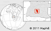 Blank Location Map of Cuchi, highlighted country
