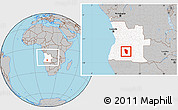 Gray Location Map of Cuchi, highlighted country, within the entire country