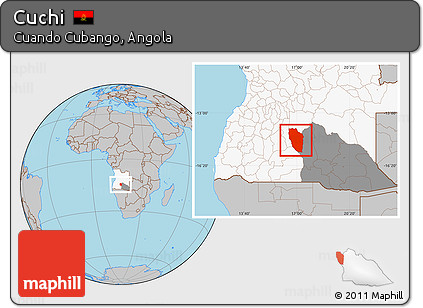 Gray Location Map of Cuchi, highlighted country, highlighted parent region