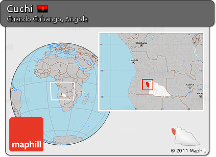 Gray Location Map of Cuchi, highlighted parent region, within the entire country