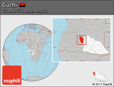 Gray Location Map of Cuchi, highlighted parent region
