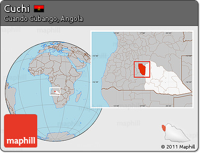 Gray Location Map of Cuchi, highlighted parent region