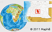 Physical Location Map of Cuchi, highlighted country