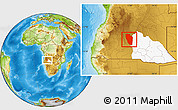 Physical Location Map of Cuchi, highlighted parent region