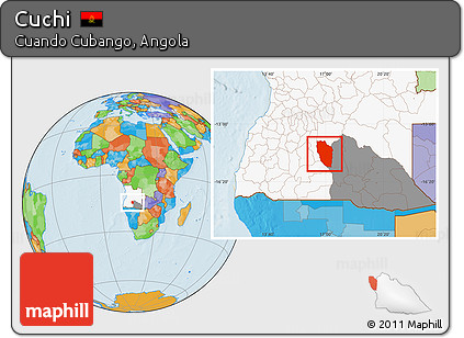 Political Location Map of Cuchi, highlighted country, highlighted parent region