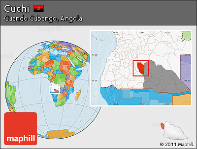 Political Location Map of Cuchi, highlighted country, highlighted parent region