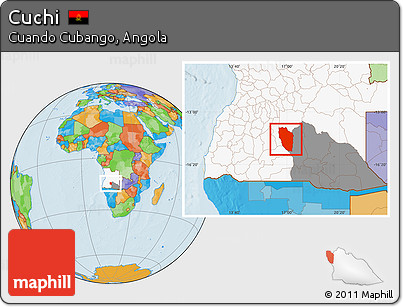 Political Location Map of Cuchi, highlighted country, highlighted parent region