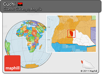 Political Location Map of Cuchi, highlighted parent region