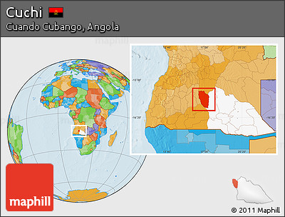 Political Location Map of Cuchi, highlighted parent region