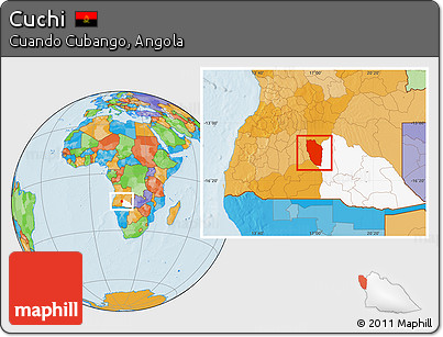 Political Location Map of Cuchi, highlighted parent region