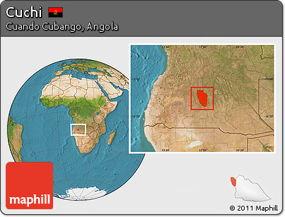 Satellite Location Map of Cuchi