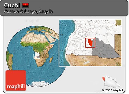 Satellite Location Map of Cuchi, highlighted country, highlighted parent region