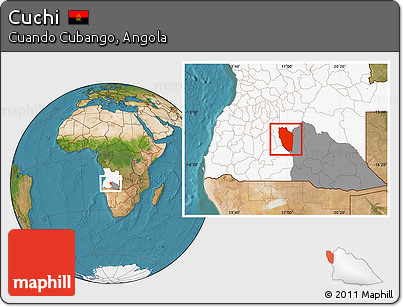 Satellite Location Map of Cuchi, highlighted country, highlighted parent region