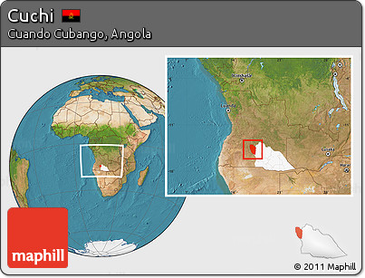 Satellite Location Map of Cuchi, highlighted parent region, within the entire country
