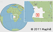 Savanna Style Location Map of Cuchi, highlighted country, within the entire country