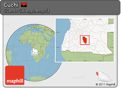 Savanna Style Location Map of Cuchi, highlighted country