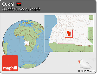 Savanna Style Location Map of Cuchi, highlighted country
